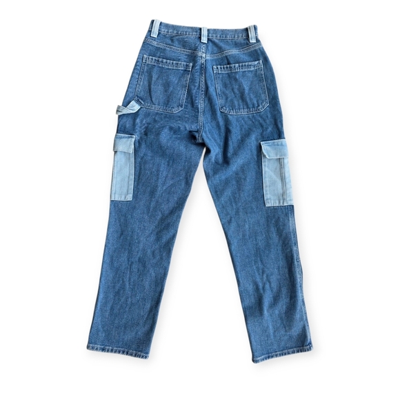 Pacsun Colorblock Boyfriend Cargo Carpenter Pants, Size 27 - Picture 4 of 10